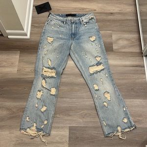 Alexander Wang High rise flared hem cropped jeans